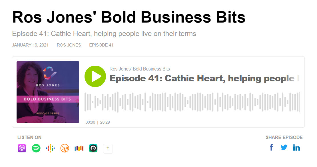 My bold business bits interview with Ros Jones