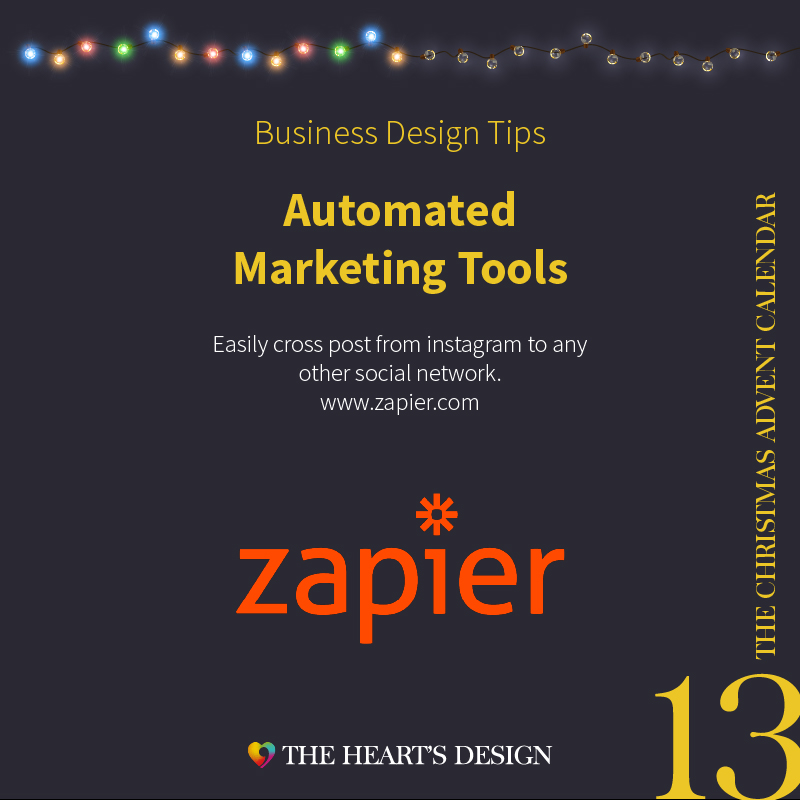 Business Design Tips work smarter by using Zapier to automatically cross-post between social media. 