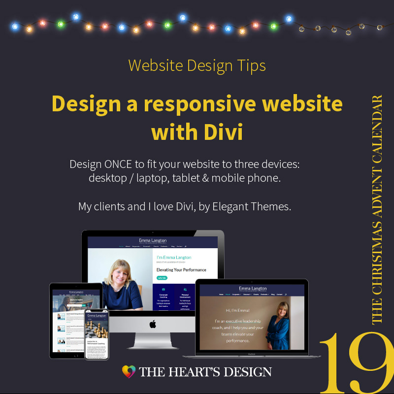 Website design tip, make life easier with a 'what you see is what you get' WordPress website design builder called Divi.